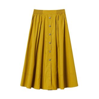 Twinset Midi Skirts, female, Yellow, Size: M Midi Skirt