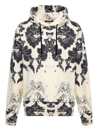 Roberto Cavalli Appaloosa-print hoodie - men - Cotton - S - White