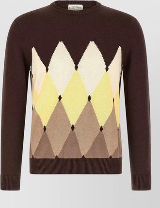Ballantyne cashmere-blend argyle crew-neck sweater