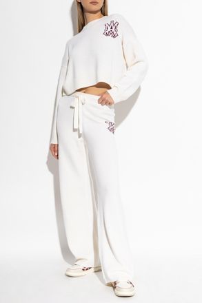 Amiri Wool Trousers, Womens, Cream