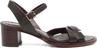 Avril Gau 50 mm Paro sandalen met gevlochten enkelbandje - Bruin