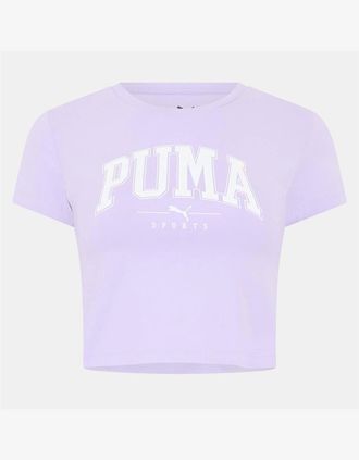 Puma Womens Squad Baby Tee - Purple - Size: 12