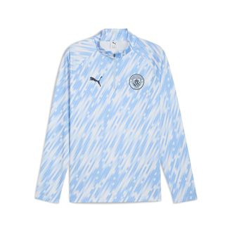 Puma Maglia pre-partita con zip a quarti Manchester City da uomo, Accessori, Blu, 3XL