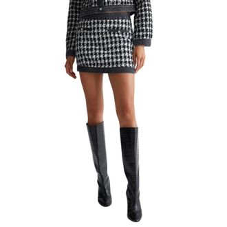 Liu Jo Denim en boucl&eacute; minirok - Dames - Rokken - Zwart - Maat: W25 Denim