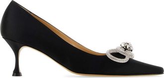 Mach & Mach Mach & Womens Black Satin Pumps Textile - Size EU 37