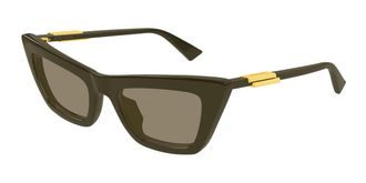 Bottega Veneta BV1446S 005 Womens Sunglasses Green Size 53