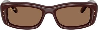 Ray-Ban Kiliane Puffer - Heren - Zonnebrillen - Bruin - 55 MM - Nylon - Accessoires