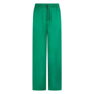 Herno Wide Trousers, female, Green, Size: M Long Trousers