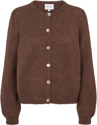 Americandreams Susan Alpaca Cardigan - Dames - Vesten - Bruin - XL - Wol - Truien & Vesten