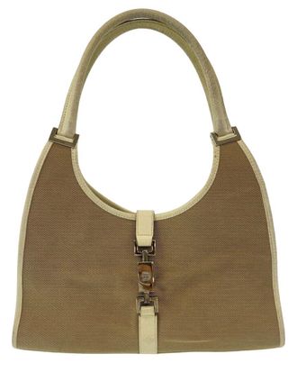 Gucci Beige Canvas Jackie Shoulder Bag (Authentic Pre-Loved)