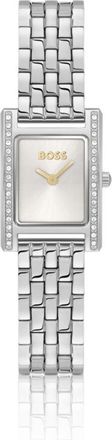 BOSS Silver-effect watch with silver-white dial