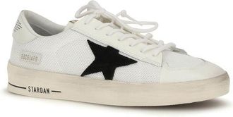 Golden Goose Mens White Calf Leather Bos Taurus Sneakers