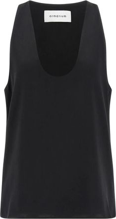 ARMARIUM Bianca Top - Dames - Tops zonder mouwen - Zwart - 2XS - Satijn - Tops