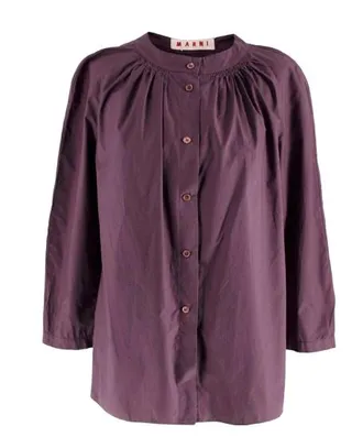 Marni Plum Cotton Blouse Size M