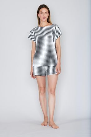 Joop Pyjamaoberteil JOOP Cosy, Damen, Gr. 34, weiss (open wei&szlig;), Single Jersey, Obermaterial: 95% Baumwolle, 5% Elasthan, unifarben, regular fit h&uuml;ftlang, 