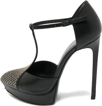 Saint Laurent Pumps in pelle con plateau - Nero