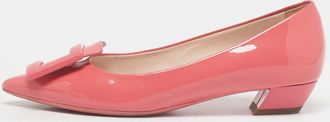 Roger Vivier Pink Patent Leather Gommettine Ballet Flats