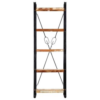 Berkfield Home 5-Tier Bookcase 60x30x180 cm Solid Reclaimed Wood in Brown | Size: 60 x 30 x 180 cm