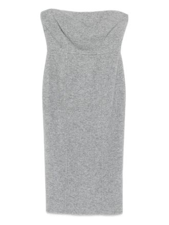 Max Mara strapless midi dress - Grey