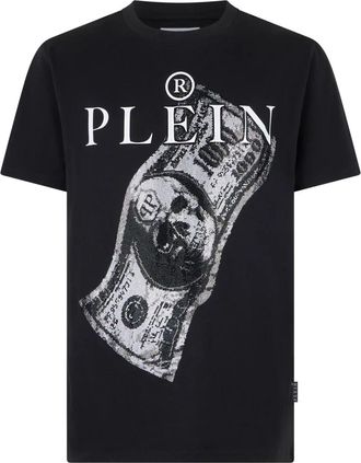 Philipp Plein T-shirt Ronde Hals SS Skull - Heren - T-shirts - Zwart - M - Katoen - Tops