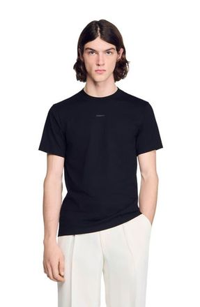 Sandro Cotton T-shirt in Black at Nordstrom, Size Xx-Large
