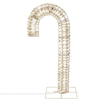 ECD Germany Bast&oacute;n de caramelo con 400 LEDs en dorado luz blanca c&aacute;lida 75cm