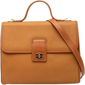Gucci Pre-owned Satchel - Dames - Vintage Handtas - Bruin - ONE Size - Leer - Vintage
