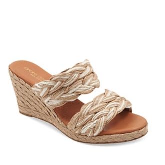 Andr&eacute; Assous Womens Andre Assous Nolita Sandals Natural Wedge Heel Espadrille VER1194