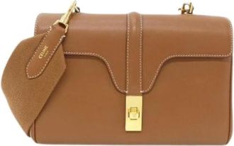 Celine Pre-owned Teen Soft 16 Calf Shoulder Bag - Dames - Vintage Schoudertas - Bruin - ONE Size - Leer - Vintage
