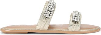Carvela Womens Lusso Flat Sandals - Gold - Size UK 8