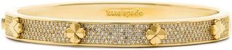 Kate Spade New York pav&eacute; hinge bangle in Clear/Gold at Nordstrom