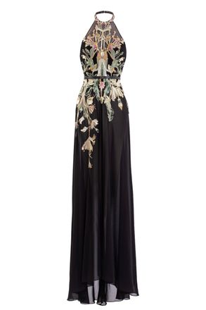Saiid Kobeisy Embroidered Georgette Dress