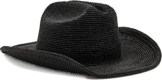 Lack of Color raffia cowboy sun hat - Black