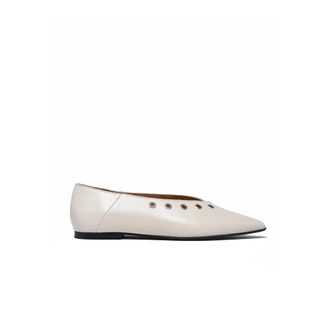 Toral Shoes Ballerinas, female, White, Size: 10 US Ballerina in suede
