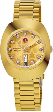 Rado Original Automatic Yellow Gold Tone Diamond Dial PVD Stainless Steel Mens Watch R12413503