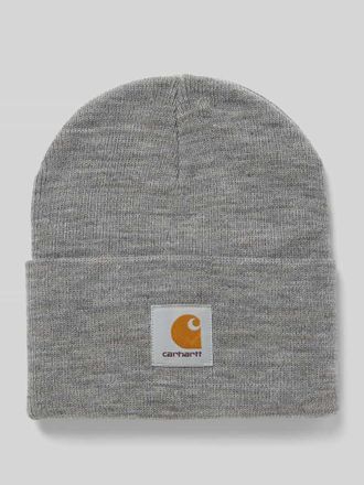 Carhartt Work in Progress Beanie mit Label-Patch Modell WATCH in Hellgrau Melange, Größe 1