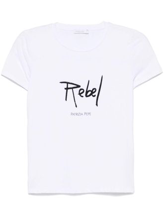 Patrizia Pepe Katoenen T-shirt - Wit