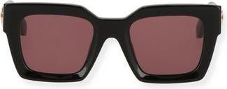 Off-white Jackson 50mm Square Sunglasses in Black Burgundy at Nordstrom Rack