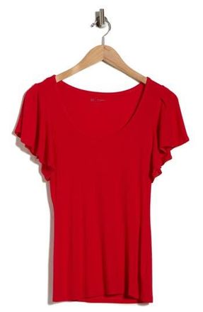 AG - Adriano Goldschmied Sisley Flutter Sleeve T-Shirt in True Red at Nordstrom Rack, Size X-Small