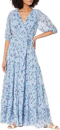Ted Baker Blakeli Maxi Dress In Light Blue Heart Print