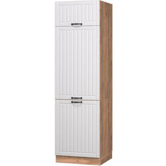 Vicco Armadio frigorifero Fame-Line, Bianco casa di campagna, 60 cm, Vicco