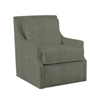 Ballard Designs Brier Swivel Chair - In Stock - Bennett Lichen Crypton - Ballard Designs