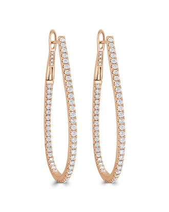 Sabrina Designs 14K Rose Gold 1.54 Ct. Tw. Diamond Inside Out Hoops