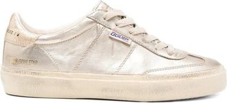 Golden Goose Soul-star Laminated Upper Toe And Tongue Crack Suede Heel