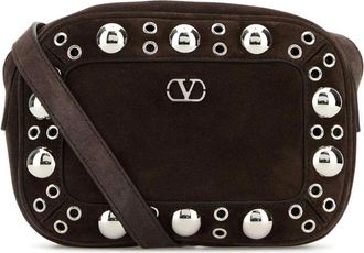 Valentino Garavani Nellc&ocirc;te Crossbody Bag - Dames - Schoudertassen - Bruin - ONE Size - Su&egrave;de - Tassen