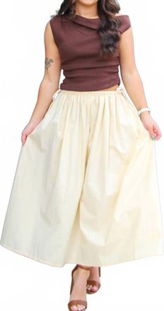 All : Row Kiana Side Tie Skirt In Cream