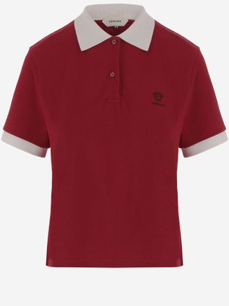 Versace Polo De Algod&oacute;n Con Logotipo
