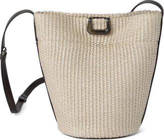 Brunello Cucinelli Sartorial Small Bucket Bag In Techno Raffia
