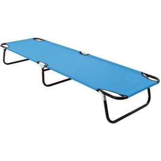 vidaXL Vidaxl - Lettino Prendisole Pieghevole in Acciaio Blu Turchese