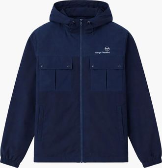 Sergio Tacchini Mens Sergio Tacchini Calisti Hooded Jacket Maritime Blue - Navy - Size: 46/Regular